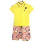 [ очень красивый товар ] Anne Pas . короткий рукав Polo One-piece желтый × розовый юбка часть ракушка рисунок & футбол ткань женский S Golf одежда and per se