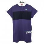  New balance Golf короткий рукав One-piece лиловый × темно-синий обратная сторона ворсистый Logo нашивка женский 2(L) Golf одежда New Balance