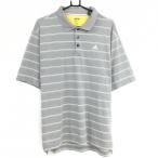 [ очень красивый товар ] Adidas рубашка-поло с коротким рукавом серый × желтый окантовка CLIMACOOL мужской XO/XXG(2XL) Golf одежда большой размер adidas|SALE цена 