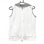 [ прекрасный товар ] Ashworth двусторонний внешний лучший белый с капюшоном задняя поверхность светло-серый кромка загрязнения женский L Golf одежда ASHWORTH