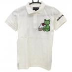 キャロウェイ半袖ポロシャツ白×グリ...