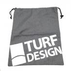 [ прекрасный товар ] брезент дизайн сумка для обуви серый × белый Logo принт мешочек Golf TURF DESIGN|SALE цена 