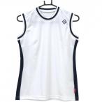 [ очень красивый товар ] Marie Claire sport лучший белый × темно-синий тканый ткань . изначальный Logo женский L Golf одежда marie claire