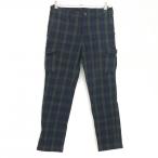  Beams Golf брюки-карго зеленый × темно-синий проверка мужской S Golf одежда BEAMS GOLF