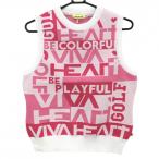 ビバハートニットベストピンク×白ロ...