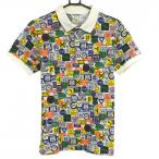 [ прекрасный товар ] Jack ba колено рубашка-поло с коротким рукавом белый × многоцветный опознавательный знак общий рисунок мужской 4(M) Golf одежда Jack Bunny|SALE цена 