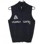 [ очень красивый товар ] Pearly Gates вязаный Zip лучший темно-синий × белый кашемир 100% женский 0(S) Golf одежда 2024 год модели PEARLY GATES