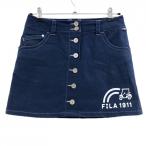  filler Golf юбка темно-синий × белый Cart принт внутри сторона внутренний брюки женский M Golf одежда FILA GOLF