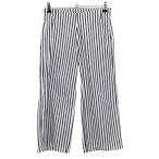  ракушка bo 7 минут длина брюки белый × темно-синий полоса SUNBLOCK стрейч тонкий женский USA-S Golf одежда CHERVO