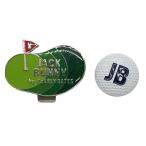 [ прекрасный товар ] Jack ba колено магнит тип значок белый × зеленый мяч флаг Golf Jack Bunny