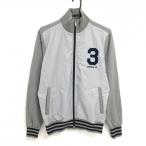  Adidas переключатель жакет серый × темно-синий обратная сторона мельчайший ворсистый number кольцо мужской L/G Golf одежда adidas