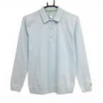  Adidas длинный рукав вязаный рубашка-поло голубой рукав Logo .... женский L Golf одежда adidas|SALE цена 