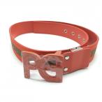  Pearly Gates верх тип ремень красный × Brown Logo пряжка женский Golf одежда PEARLY GATES( не использовался товар )|SALE цена 