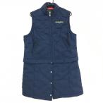 [ прекрасный товар ] Marie Claire sport 3WAY с хлопком безрукавка One-piece темно-синий часть боа кромка съемный женский 4L Golf одежда marie claire