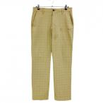  Puma брюки бежевый .. проверка тканый ткань мужской L Golf одежда PUMA|SALE цена 