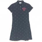  Adidas короткий рукав Polo One-piece темный темно-синий × белый цифра общий рисунок женский XS/XP Golf одежда adidas( очень красивый товар )|SALE цена 