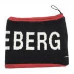 [ прекрасный товар ] J Lindberg двусторонний защита горла "neck warmer" чёрный × белый × красный вязаный большой Logo Golf одежда J.LINDEBERG