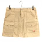 [ очень красивый товар ] Kappa cargo юбка бежевый × красный "в елочку" тканый ткань женский 11 Golf одежда Kappa