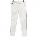 ショッピングスカル マークアンドロナ パンツ 白 スカル カモフラ織生地 迷彩 レディース 38(M) ゴルフウェア MARK＆LONA（新品）／SALE価格