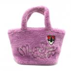 [ прекрасный товар ] Munsingwear одежда Cart сумка лиловый × белый искусственный мех Zip имеется Golf Munsingwear