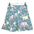 mon tray Club юбка голубой зеленый × многоцветный цветочный принт внутри сторона внутренний брюки женский XS Golf одежда Monterey CLUB( очень красивый товар )|SALE цена 