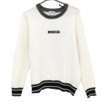 [ прекрасный товар ] Jack ba колено свитер белый × зеленый вмятина выпуклость плетеный вязаный женский 2(L) Golf одежда Jack Bunny