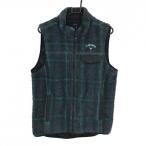 [ прекрасный товар ] Callaway боа лучший зеленый × чёрный проверка мужской L Golf одежда Callaway