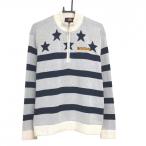  громкий мышь с высоким воротником свитер белый × чёрный половина Zip подкладка есть мужской L Golf одежда LOUDMOUTH