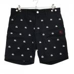 【新品】パーリーゲイツ ハーフパンツ ネイビー×白 カート刺しゅう柄  メンズ 6(XL) ゴルフウェア PEARLY GATES