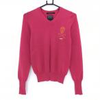 [ очень красивый товар ] Mark and rona свитер розовый × orange задняя сторона большой Skull шерсть . вязаный женский WS Golf одежда MARK&LONA