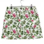  Adidas юбка белый × розовый цветочный принт женский L/G Golf одежда adidas( очень красивый товар )|SALE цена 