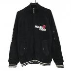 【超美品】パーリーゲイツ ニットジャケット 黒×白 ロゴ 裏地付  メンズ 6(XL ) ゴルフウェア 2024年モデル PEARLY GATES