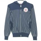  Callaway вязаный Zip Parker темно-синий × белый часть полоса хлопок . женский M Golf одежда Callaway( прекрасный товар )|SALE цена 