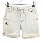  Le Coq Golf шорты белый × темно-синий стежок задний нашивка женский 7 Golf одежда le coq sportif( очень красивый товар )|SALE цена 