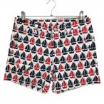  Kappa шорты белый × темно-синий × красный яхта рисунок женский M Golf одежда Kappa( очень красивый товар )|SALE цена 