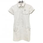  Le Coq короткий рукав вельвет One-piece белый .... женский M Golf одежда le coq sportif( прекрасный товар )|SALE цена 