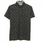  TaylorMade рубашка-поло с коротким рукавом чёрный × белый Британия знак рисунок кнопка down мужской S Golf одежда TaylorMade( прекрасный товар )|SALE цена 