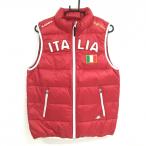  Kappa жилет красный × белый большой ITALIA нашивка легкий мужской L Golf одежда Kappa