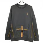 【新品】パーリーゲイツ トレーナー グレー×オレンジ 腹部ポケット メンズ 5(L) ゴルフウェア PEARLY GATES