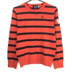  Le Coq Golf свитер красный × темно-синий окантовка вязаный женский M Golf одежда le coq sportif