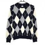 [ прекрасный товар ]23 район Golf свитер темно-синий × серый a-ga il рисунок шерсть . вязаный женский III(XL) Golf одежда 23 район 