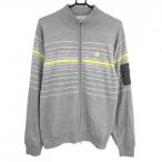  Adidas вязаный блузон серый × белый часть окантовка рукав карман тепловое хранение подкладка мужской O/XG Golf одежда adidas