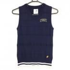  Samantha Thavasa вязаный лучший темно-синий V шея нашивка женский 38(M) Golf одежда Samantha Thavasa( прекрасный товар )|SALE цена 