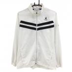 ルコックゴルフ ジャケット 白×黒 胸元2ライン メンズ M ゴルフウェア le coq sportif(超美品)/SALE価格