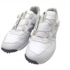 【美品】ニューバランス ゴルフシューズ 白×イエロー UGBS996W BOA ダイヤル式 スパイクレス メンズ 25.5 ゴルフウェア New Balance
