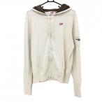  тормозные колодки ba колено вязаный Zip Parker слоновая кость × Brown хлопок * кашемир мужской 5(L) Golf одежда MASTER BUNNY EDITION|SALE цена 