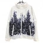 【美品】パーリーゲイツ 6WAYジャケット 白×ネイビー フリース付 木 星柄 フード収納 袖着脱可 メンズ 6(XL) ゴルフウェア PEARLY GATES