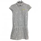  Jack ba колено короткий рукав Polo One-piece белый × серый полоса цветок .... женский 1(M) Golf одежда Jack Bunny|SALE цена 