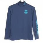 [ очень красивый товар ] Pearly Gates с высоким воротником внутренний рубашка темно-синий × голубой зеленый рукав Logo женский 1(M) Golf одежда PEARLY GATES