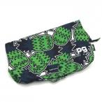 [ очень красивый товар ] Pearly Gates клатч зеленый × темно-синий ананас рисунок внутри карман есть Golf PEARLY GATES